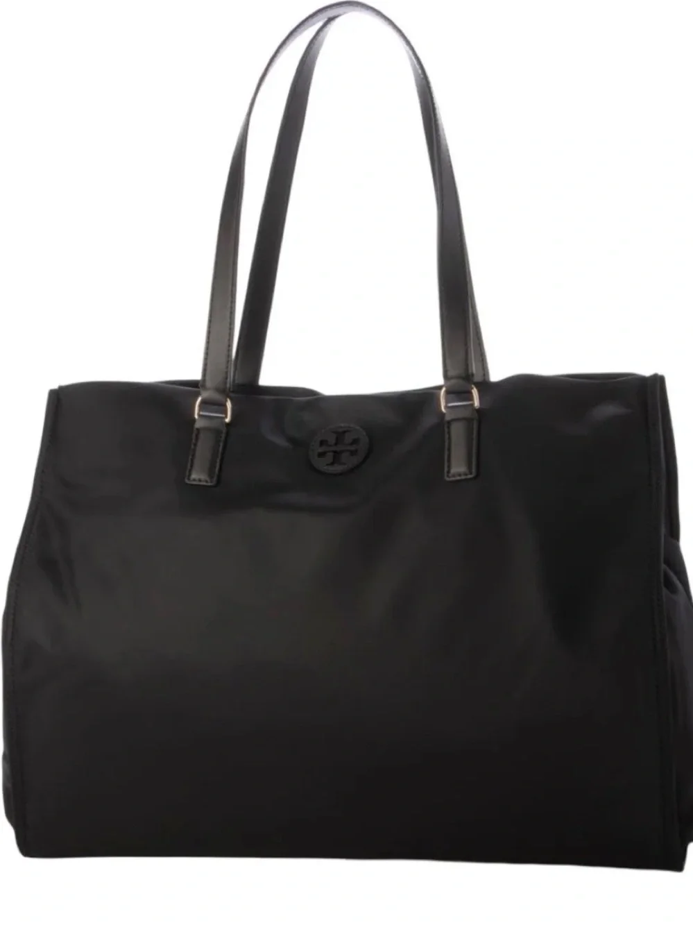 Tory Burch Black Logo Nylon Tote Bag